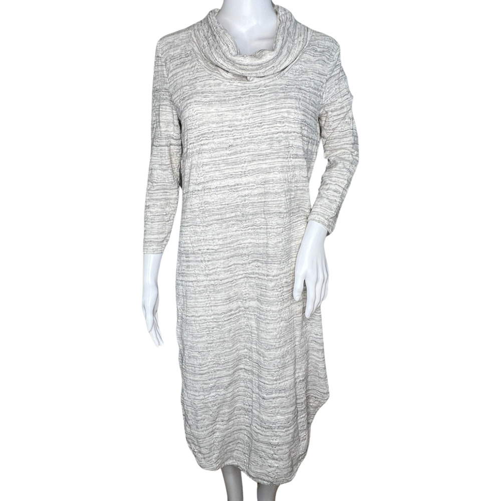 Anthropologie Saturday Sunday Dress Womens Medium Gray Marled Sweater Neutral